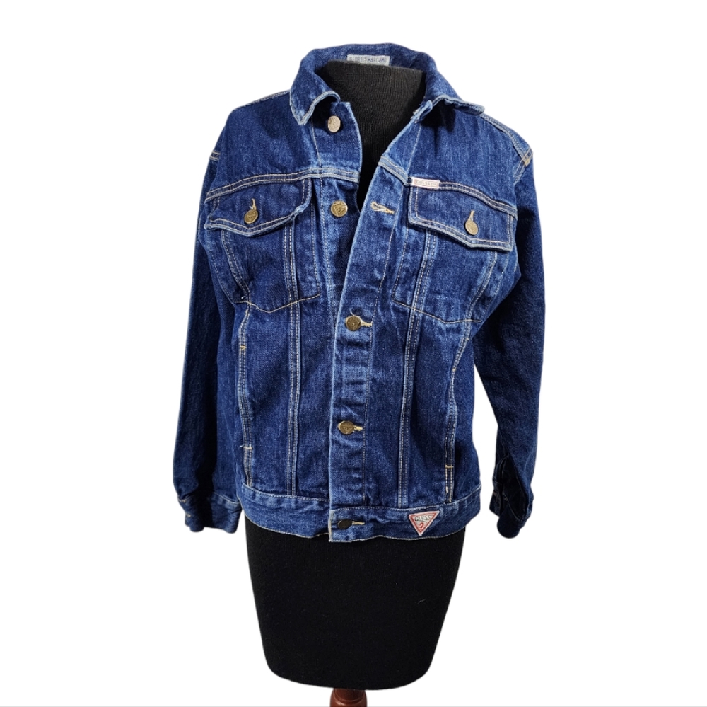 ❤️ RARE VINTAGE GEORGES MARCIANO FOR GUESS USA WOMEN'S JEAN JACKET SIZE LARGE ❤️